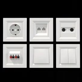 Sockets switches schneider asfora white